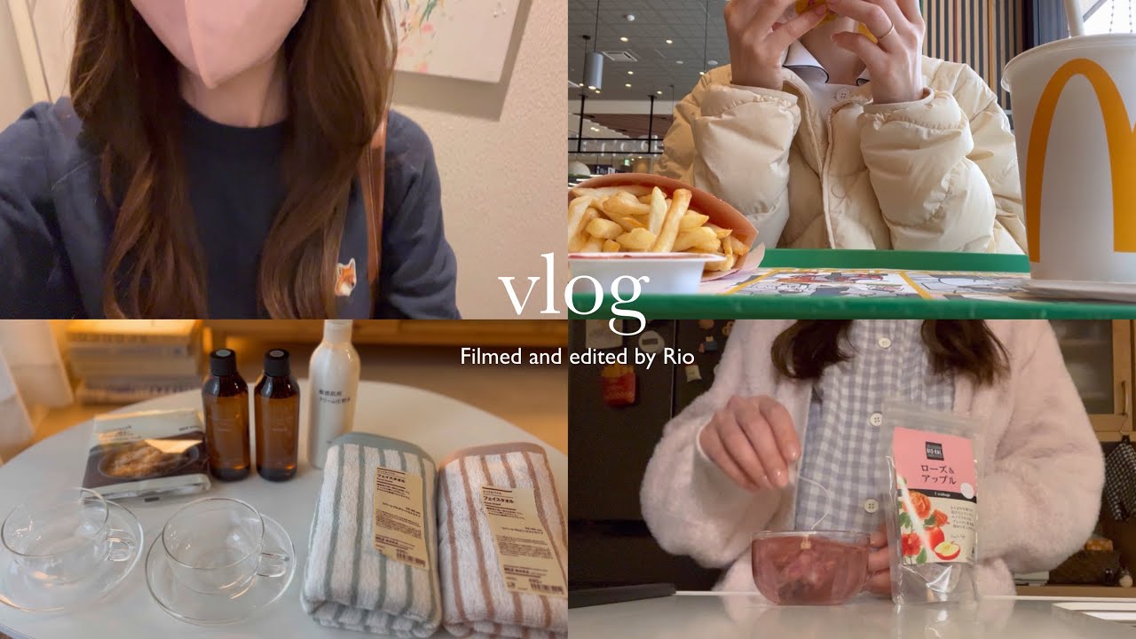 vlog.社会人看護師の日常🫧ジブリ鑑賞|無印良品購入品|お昼休憩にマックを食べる🍔夫婦|ふたり暮らし