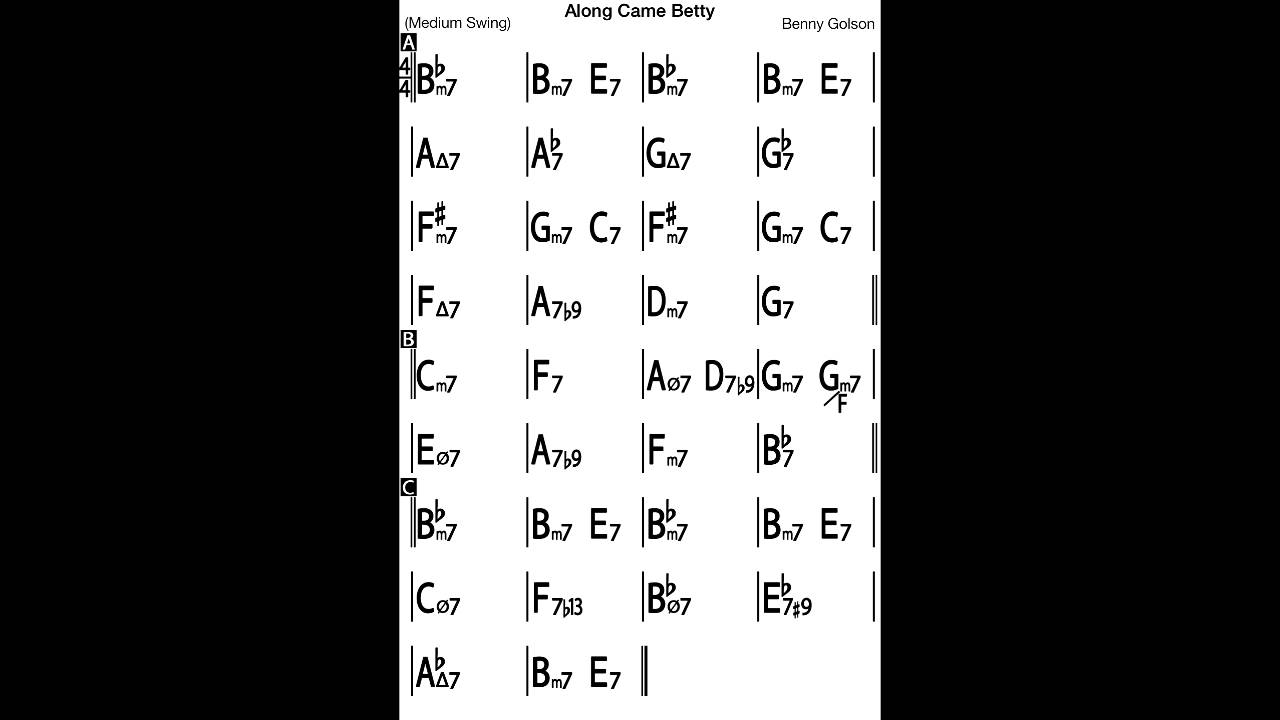 Along Came Betty - Backing track / Play-along