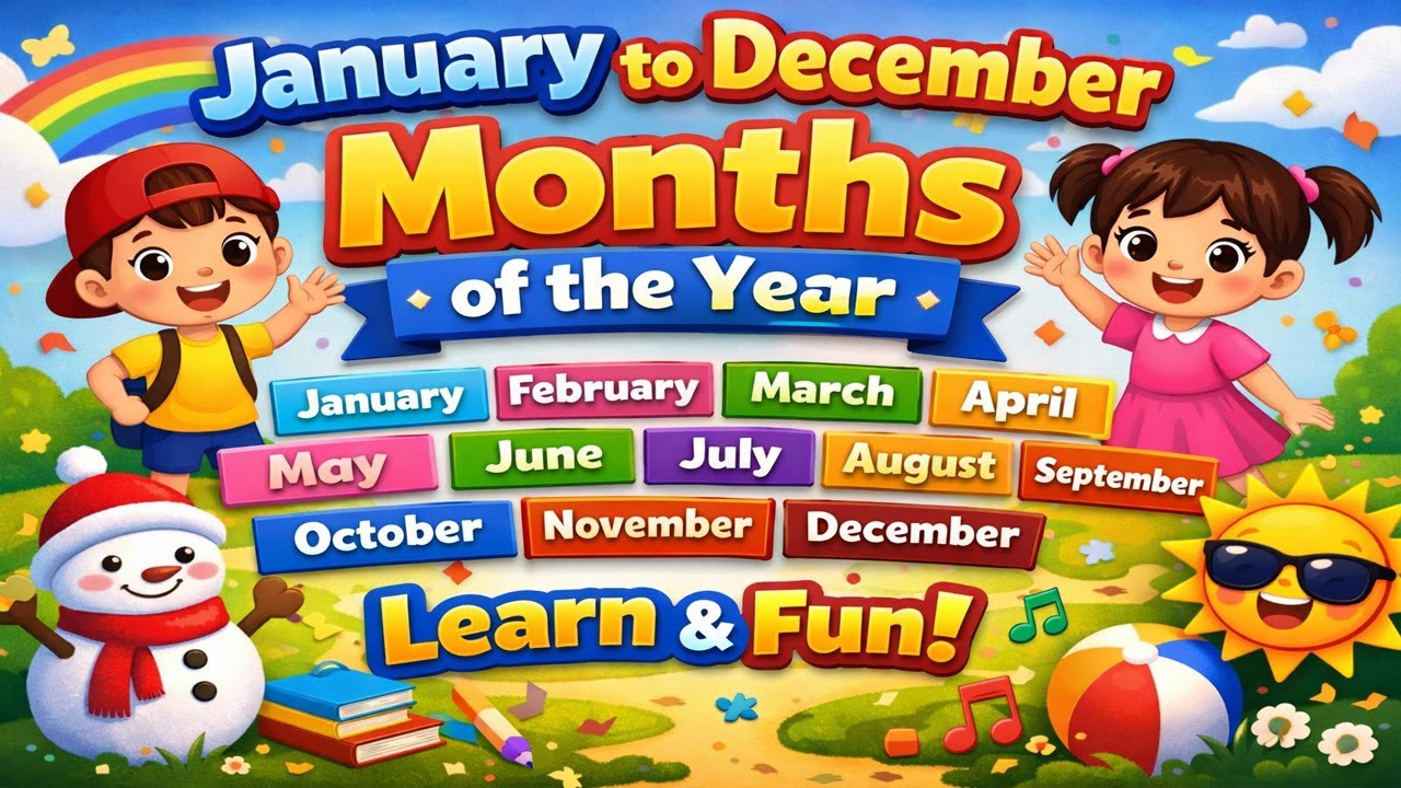 January February | Months of the Year | Months Name | January to December