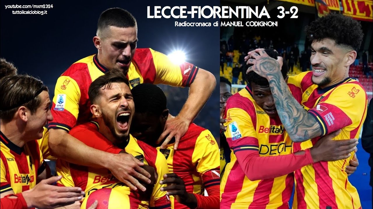 LECCE-FIORENTINA 3-2 - Radiocronaca di Manuel Codignoni (2/2/2024) Rai Radio 1