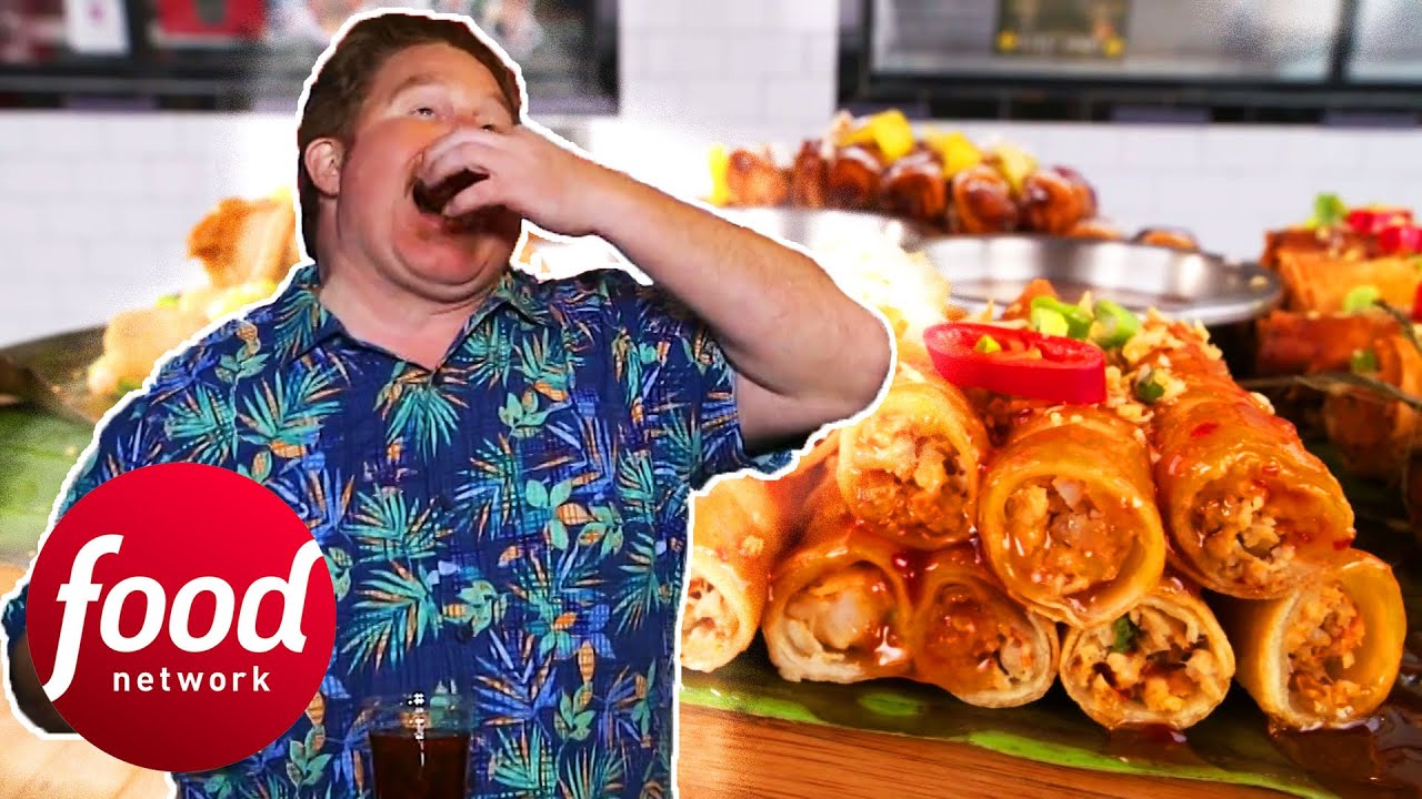 Casey Takes On The IMPOSSIBLE Lumpia Challenge | Man V. Food