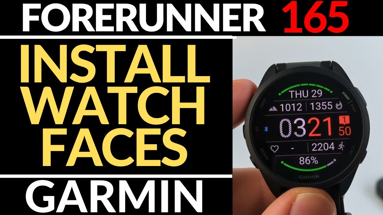 Как установить циферблаты — руководство для Garmin Forerunner 165