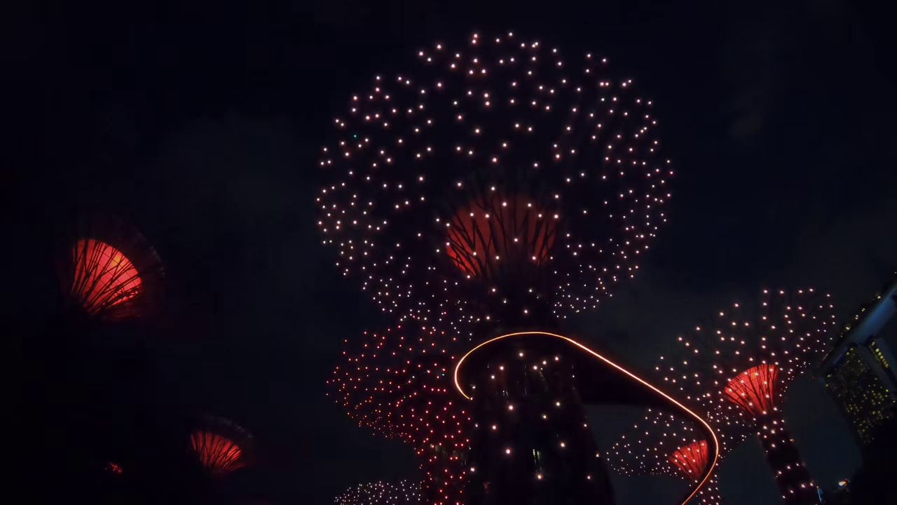 Singapore Light Shows TIME LAPSE at Gardens by the Bay and Marina Bay Sands