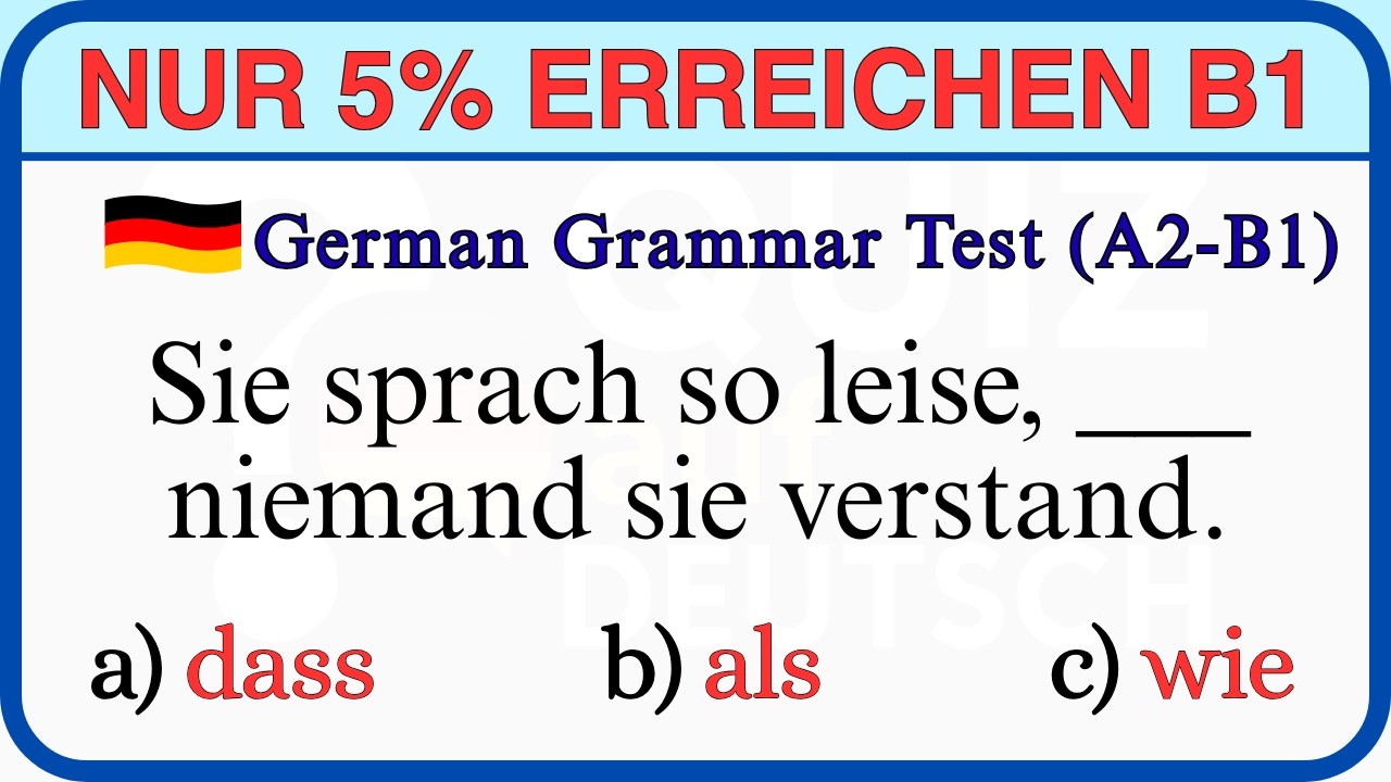 Deutsche Grammatik-Test B1: Teste Dein Wissen! 🧠