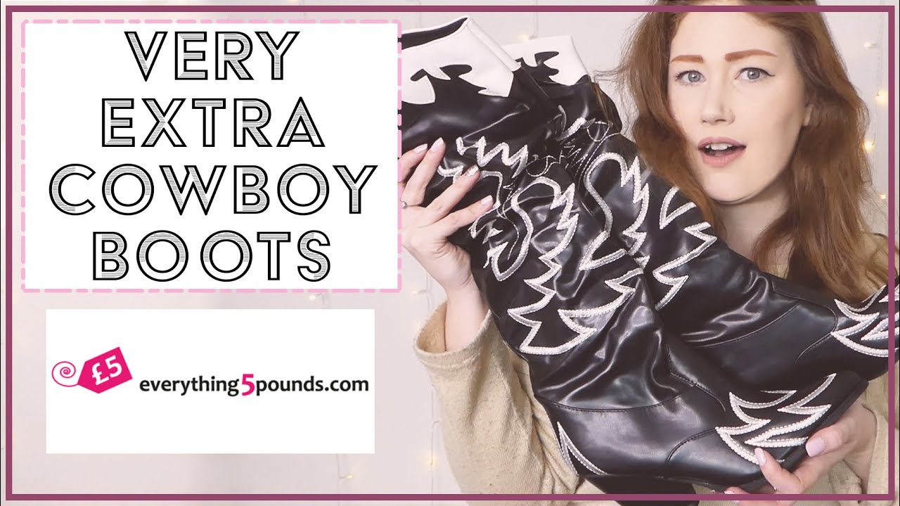 COWGIRL BOOTS FOR £5? TRYING ON COUNTRY GIRL GEMS EVERYTHING5POUNDS! MUST HAVE BOOTS FOR THIS YEAR!