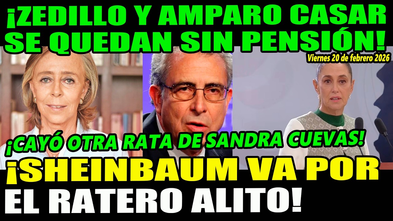 ¡Zedillo y Amparo Casar sin pensión! Sheinbaum va por Alito ¡Sandra Cuevas zurrada!