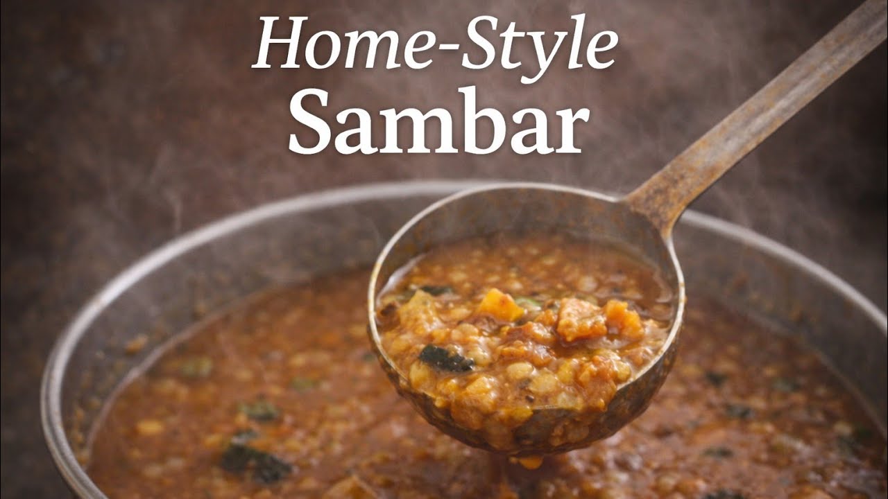 Homemade Sambar Without Drumstick | Simple Comfort Food from Fresh Vegetables