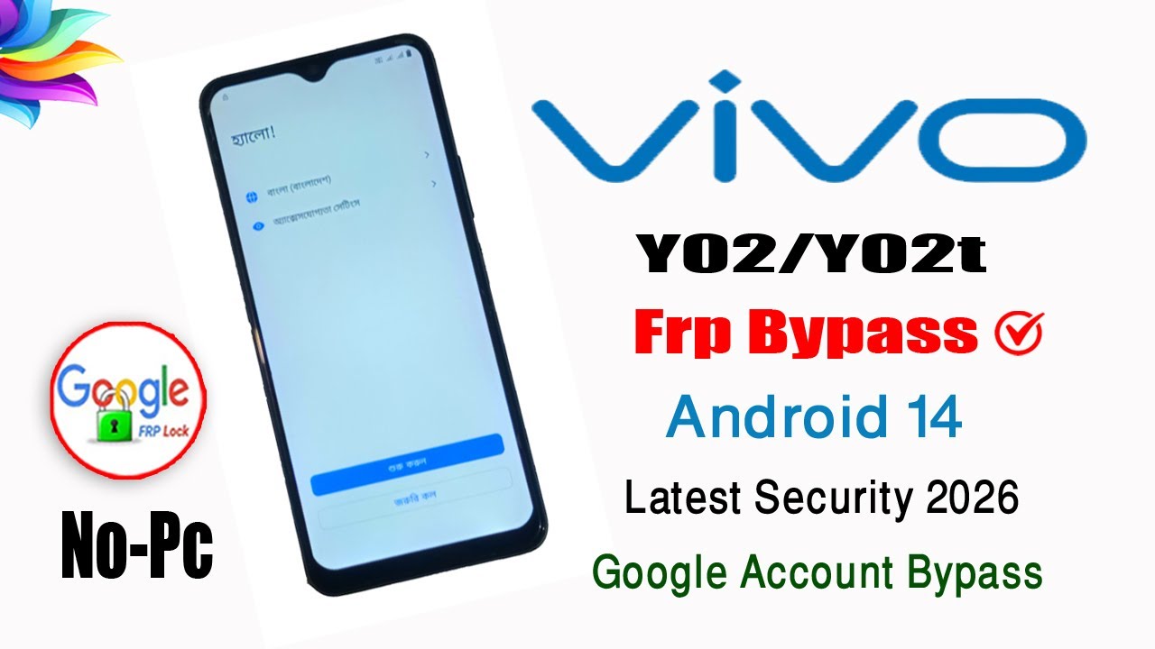 Frp Bypass Vivo Y02/Y02t Android 14 | Latest Security 2026 | Vivo Google Account Bypass (Without Pc)