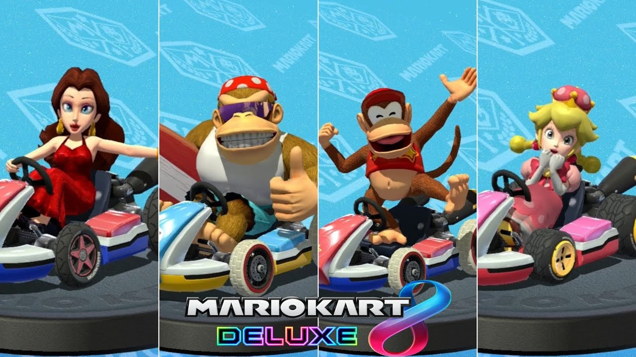 Mario Kart 8 Deluxe - Wave 6 // All 4 New Characters (Pauline, Funky Kong, Diddy Kong, Peachette)