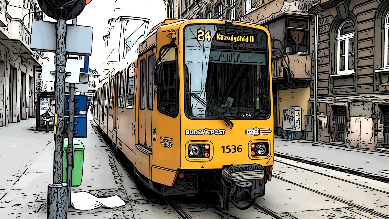 24-es villamos: Baross kocsiszín - Keleti 🚃 (4K60)