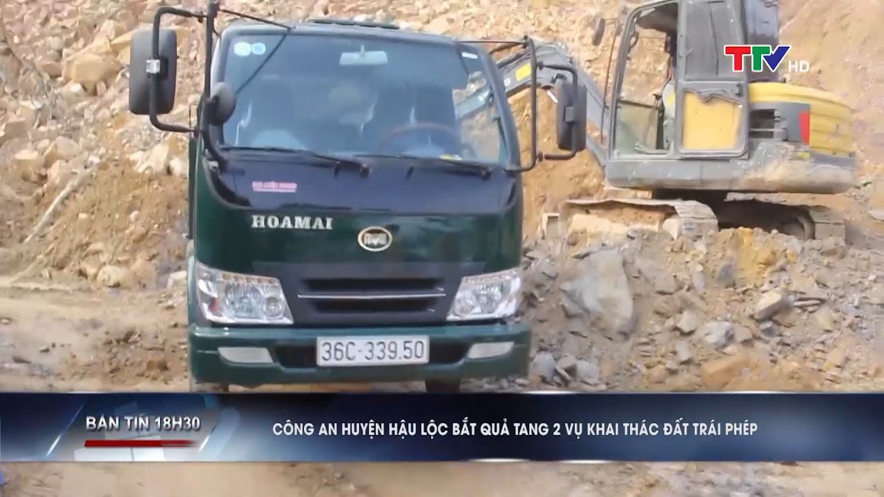 Công an huyện Hậu Lộc bắt quả tang 2 vụ khai thác đất trái phép  | PTTH Thanh Hóa
