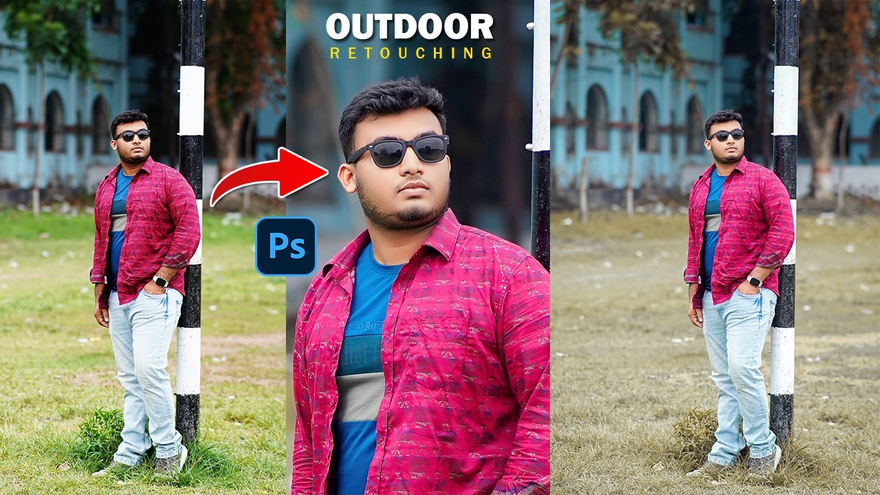 Outdoor Photo Retouching in Photoshop | Cinematic Look & Color Grading Tutorial #photoshoptutorial