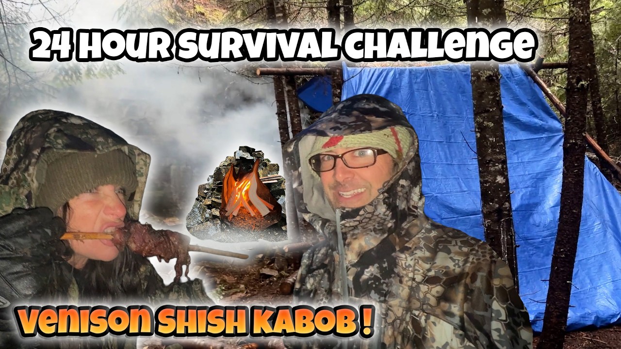 Late Winter Survival Challenge in the Freezing Rain 🥶