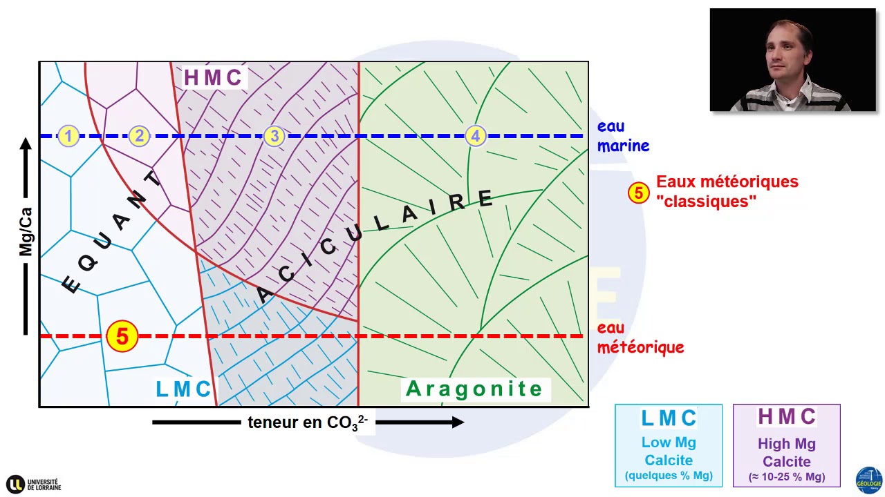 La minéralogie et la morphologie des ciments carbonatés (par Yann Hautevelle)