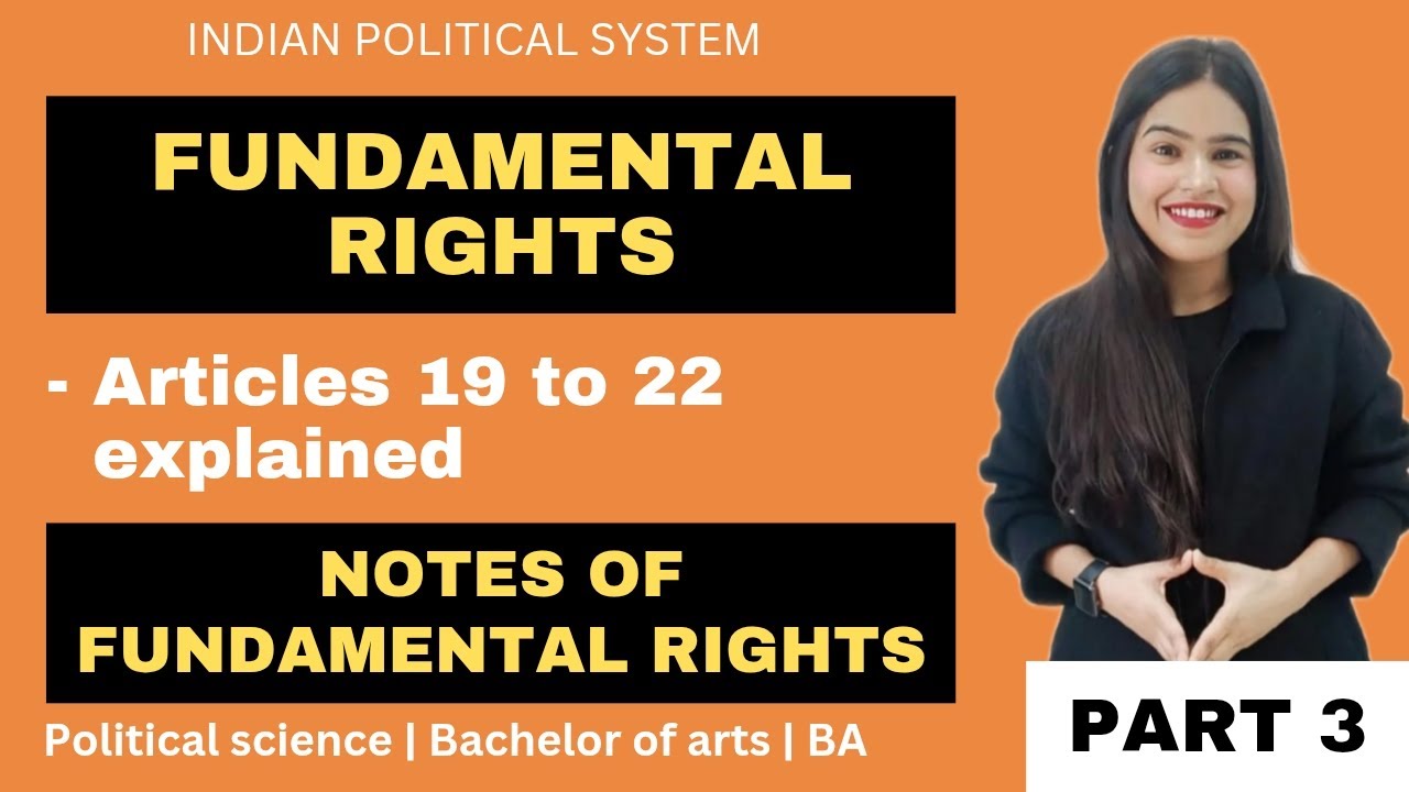 Fundamental Rights Explained | Articles 19 to 22 | Indian Constitution for BA Political Science