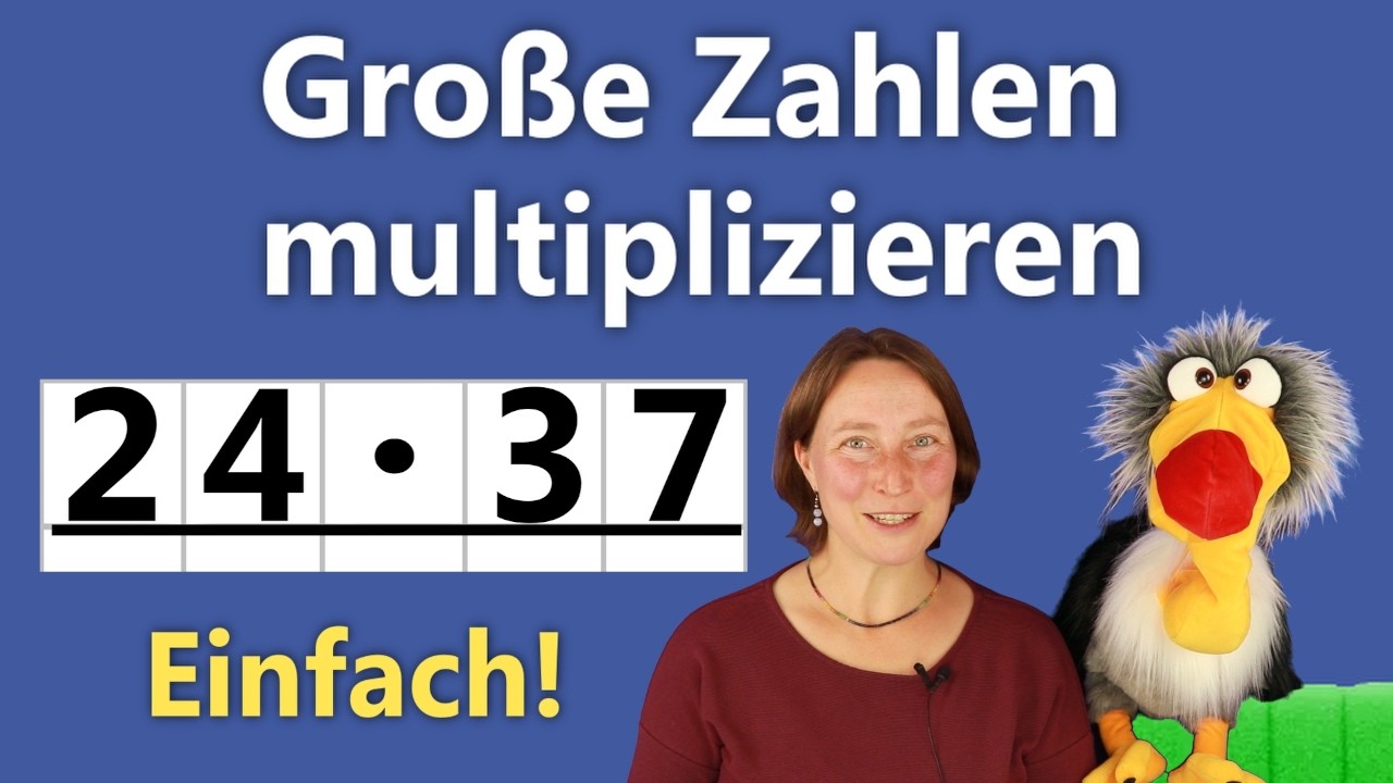 Große Zahlen multiplizieren I MULTIPLIKATION einfach erklärt! Mit Lösungen I Bosko lernt Mathe