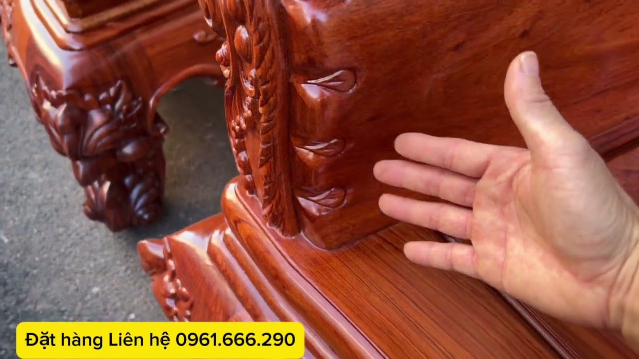 💢 Giới Thiệu Báo Giá Bộ Hoàng Gia Chân 16 Gỗ Hương Đá Hàng 10 món
