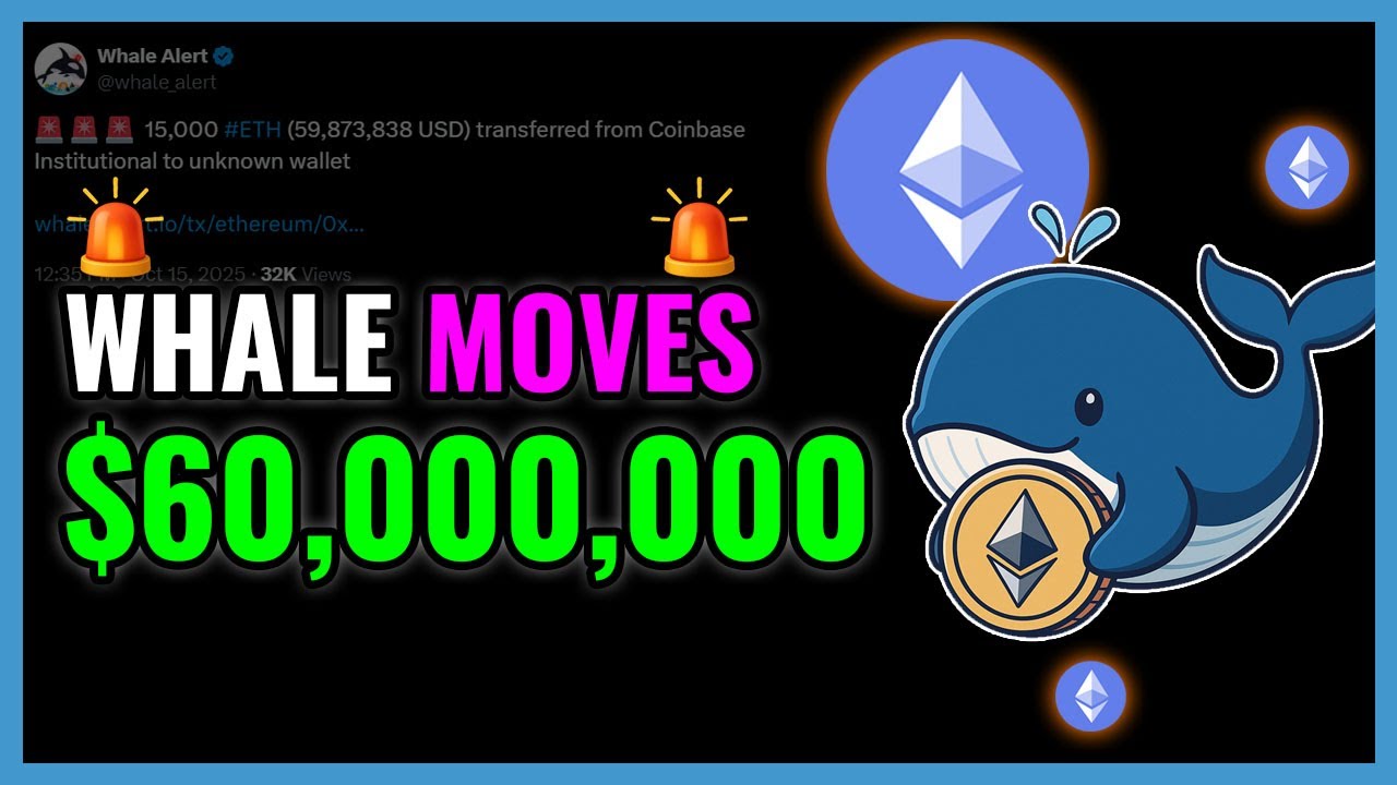 ETH Whale Moves $60,000,000! WHALE ALERT
