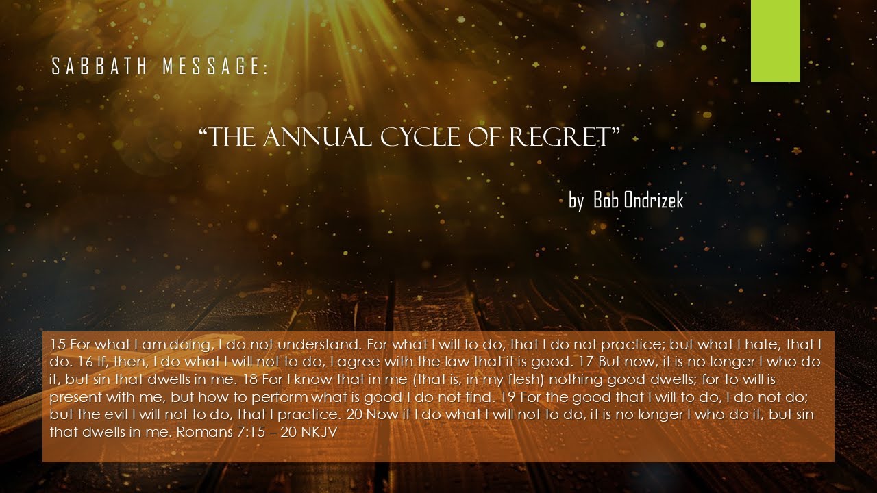 “The Annual Cycle of Regret” - Robert Ondrizek