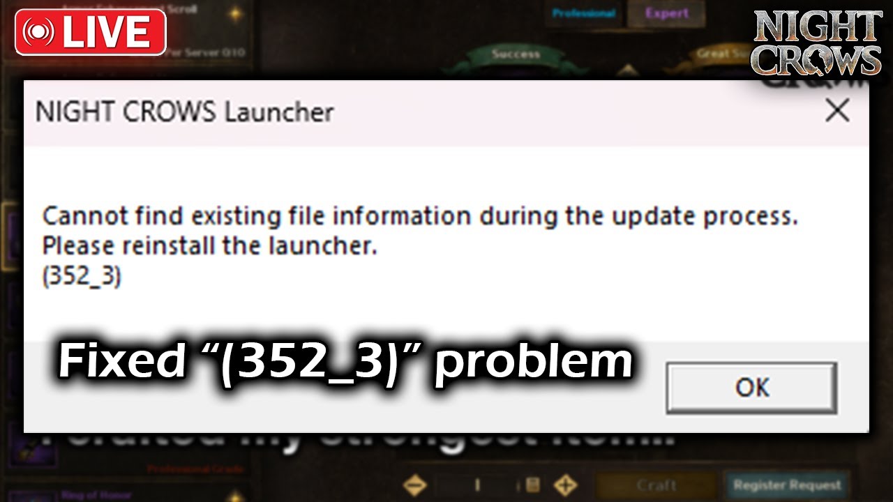 Fix night crows cant login problem!!!!!!!!!!