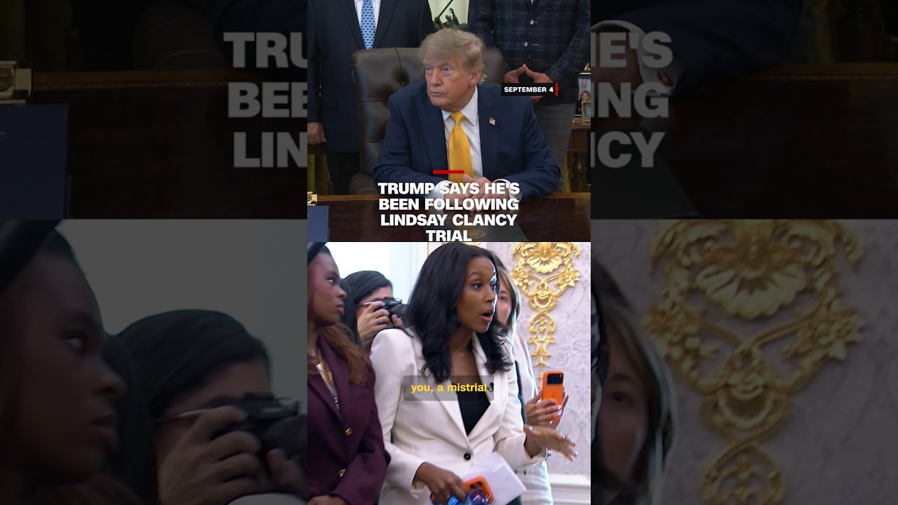 Trump says he's been following Lindsay Clancy trial