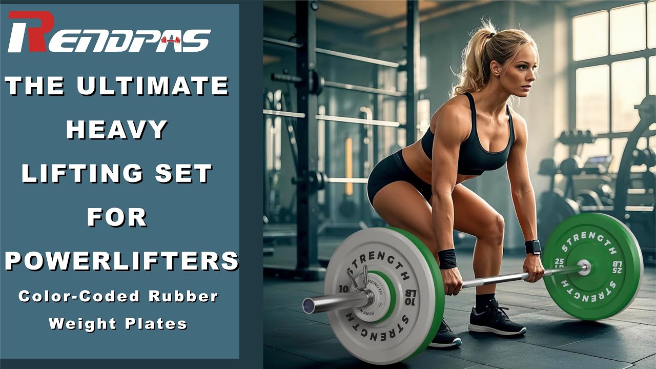 Color-Coded Rubber Weight Plates: The Ultimate Heavy Lifting Set for Powerlifters