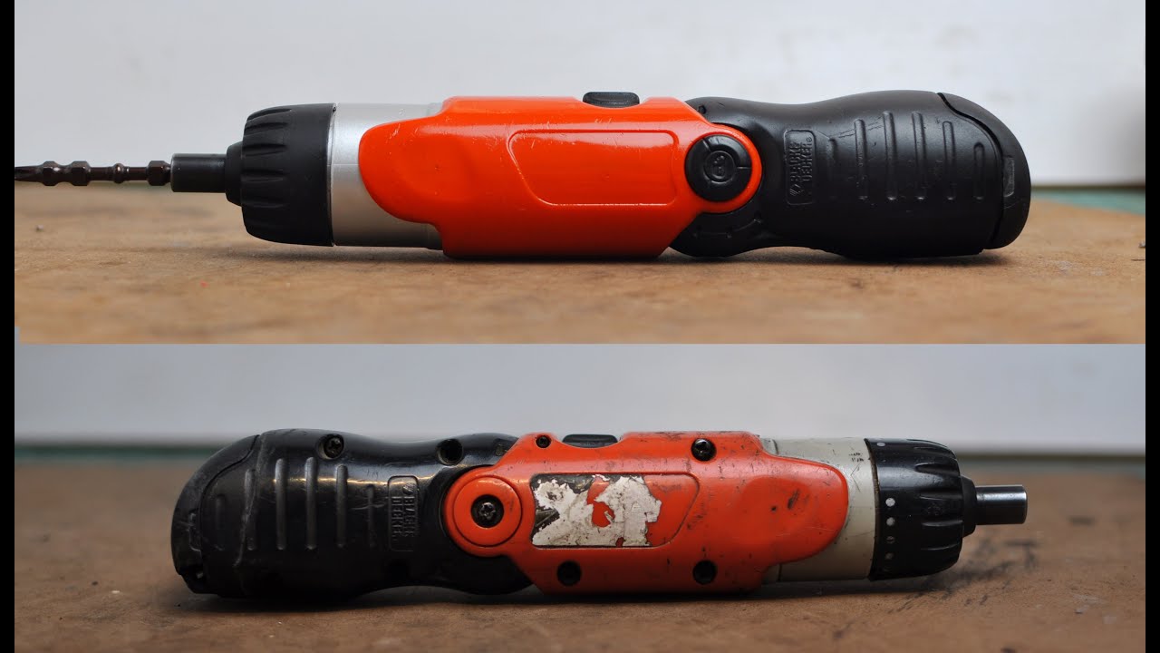 百得折叠电动螺丝刀翻新修复 Refurbishment and repair of Black & Decker electric screwdriver