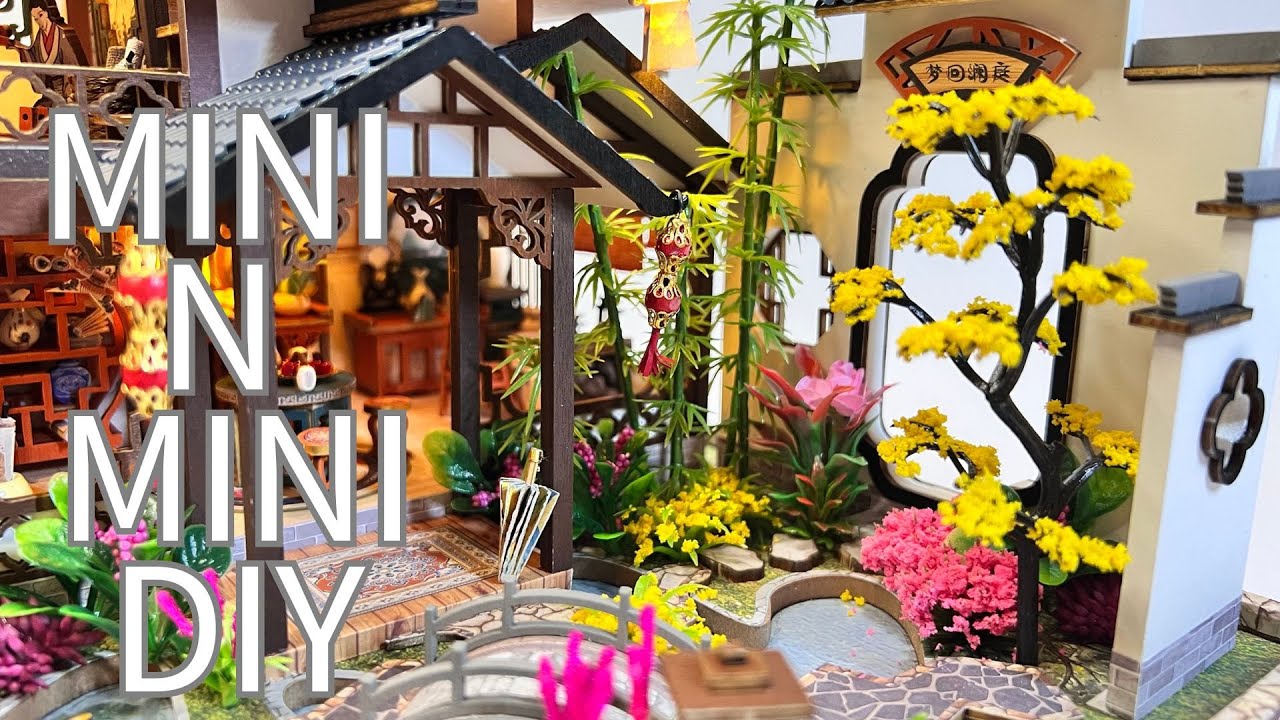 Oriental Orchid Pavilion | DIY Miniature Dollhouse Crafts | Relaxing Satisfying Video