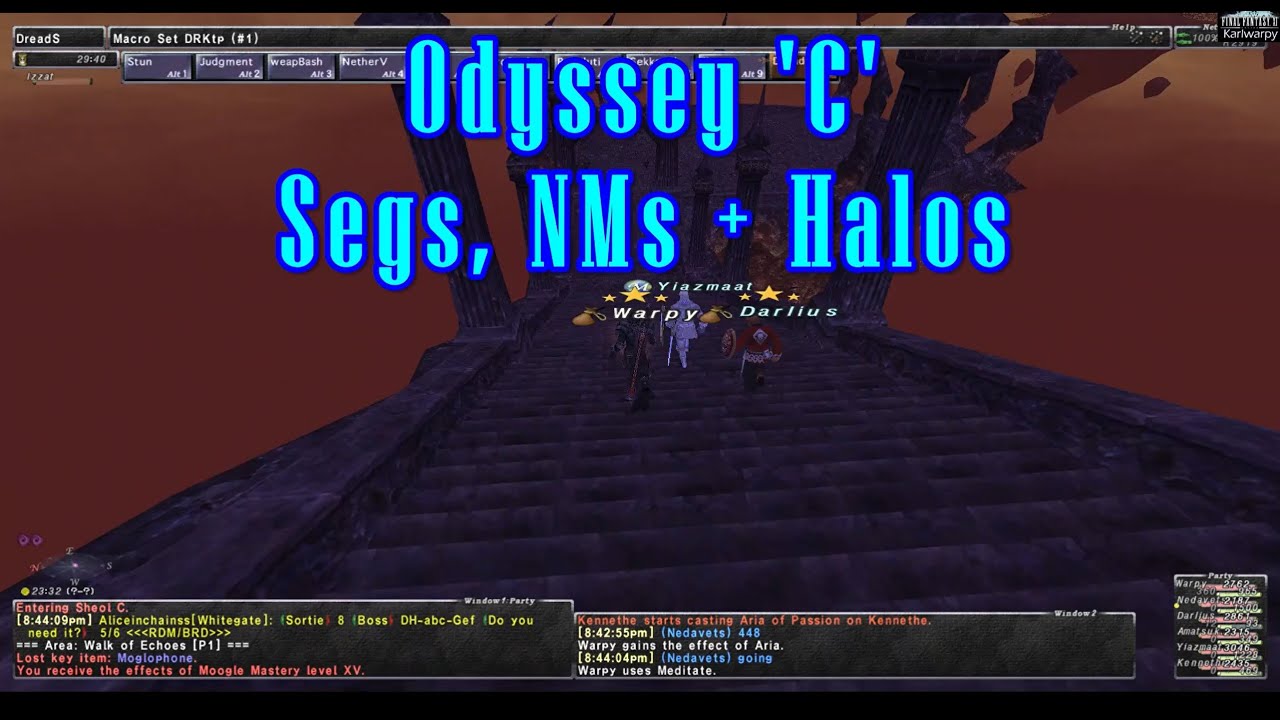 FFXI: Odyssey 'C' - Segs, Halos & NMs... oh my!  10,662 segs! -7th Feb 2026