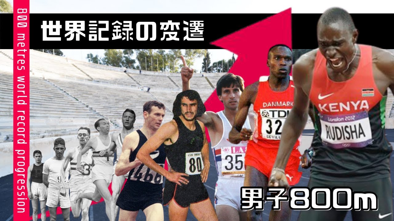 【陸上/中距離】男子800m 世界記録の変遷《Ver.2021.6》