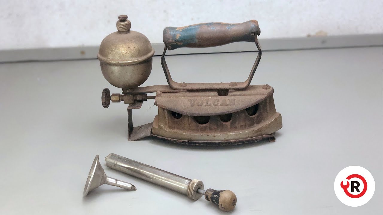 Restauración Antigua Plancha VOLCAN a Bencina – Año 1940.
