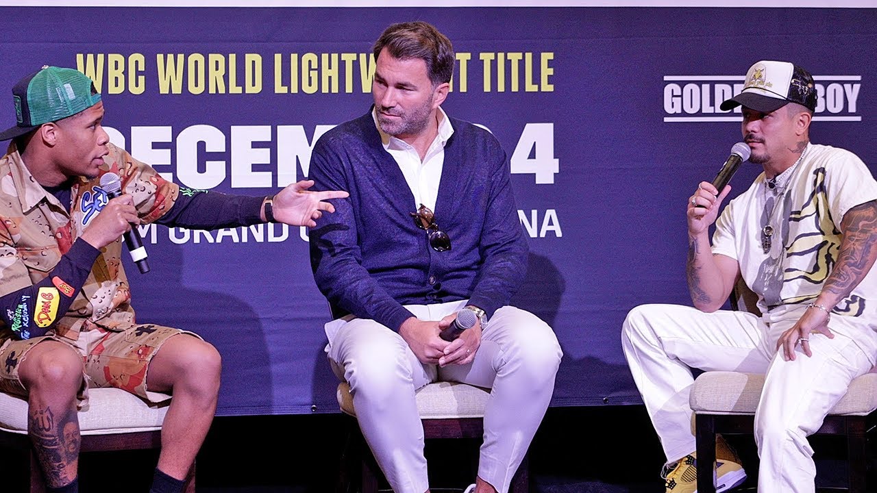 JOSEPH DIAZ & DEVIN HANEY HAVE HEATED VERBAL EXCHANGE; BOTH THREATEN TO EFF EACH OTHER UP AT PRESSER