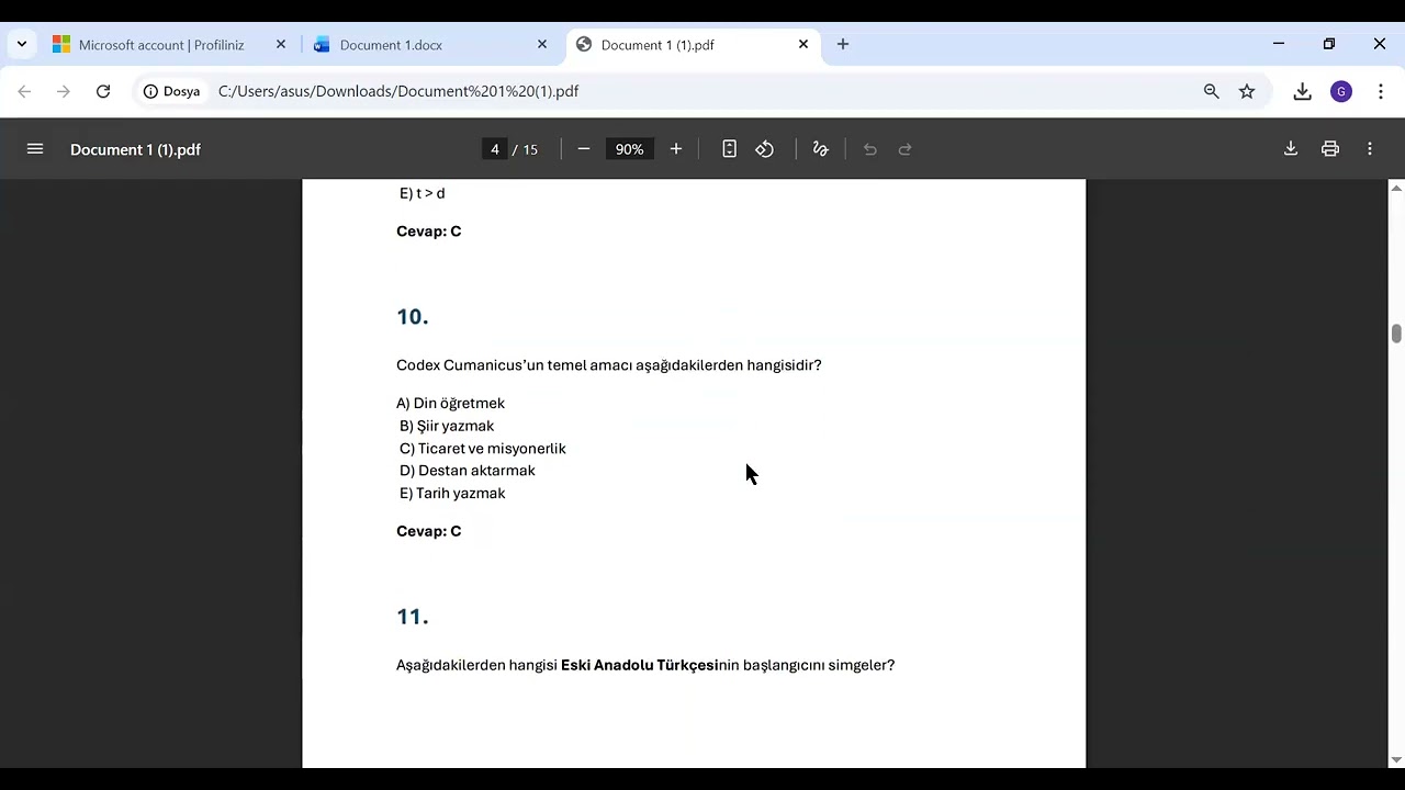 ESKİ TÜRK DİLİ SORU ÇÖZÜMÜ KARIŞIK 30 SORU