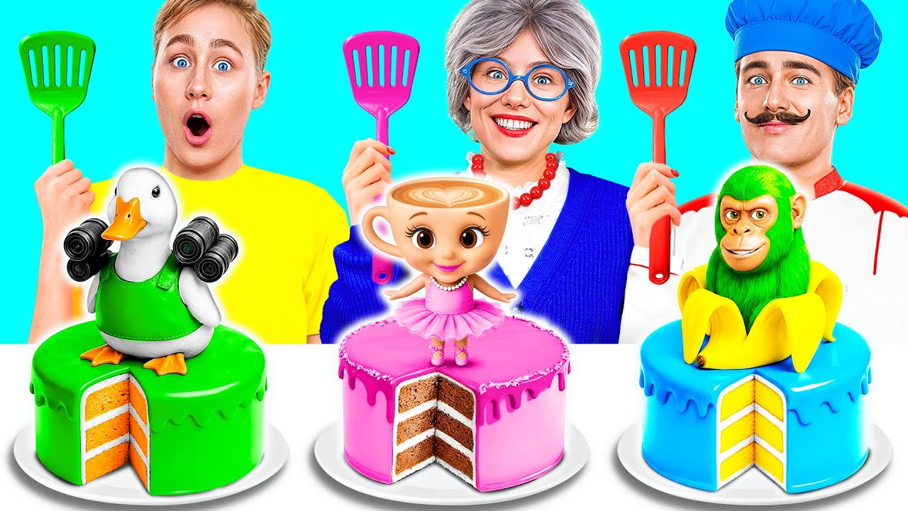 Me vs Grandma Cooking Challenge | Amazing Food Challenges by Jelly DO