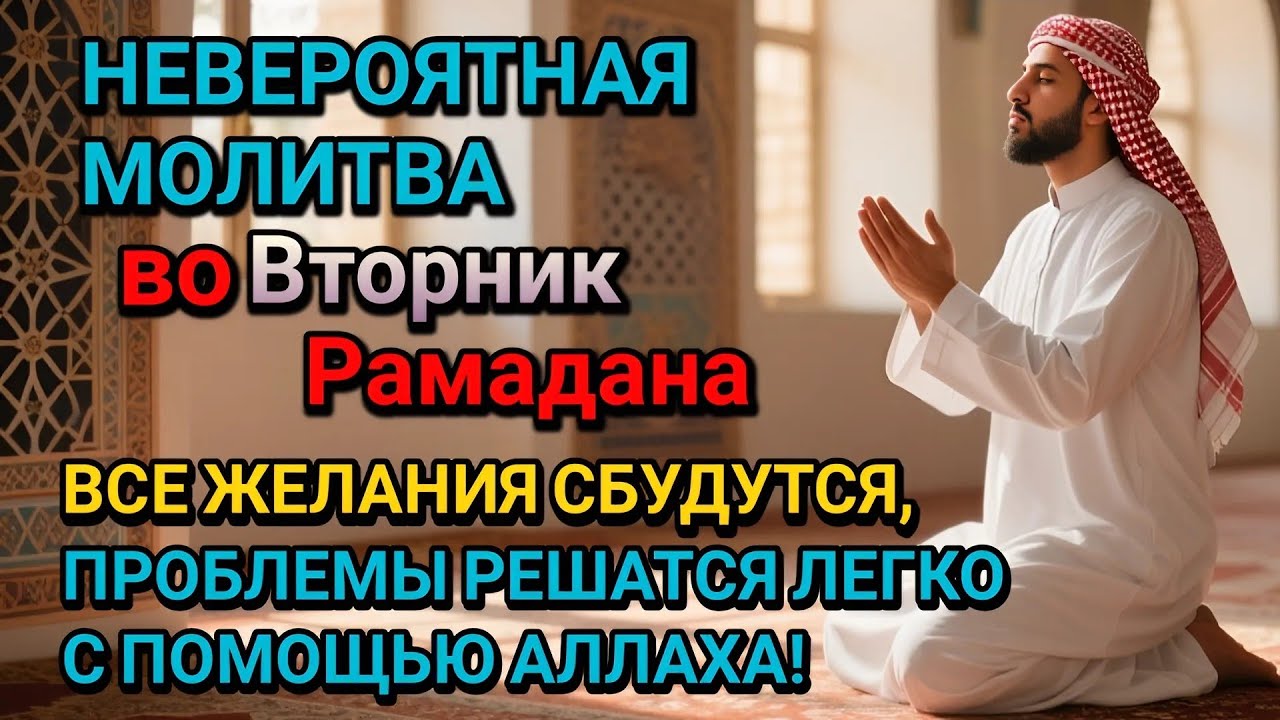 Невероятная молитва во Вторник в месяце Рамадана! Все желания сбудутся, и проблемы исчезнут