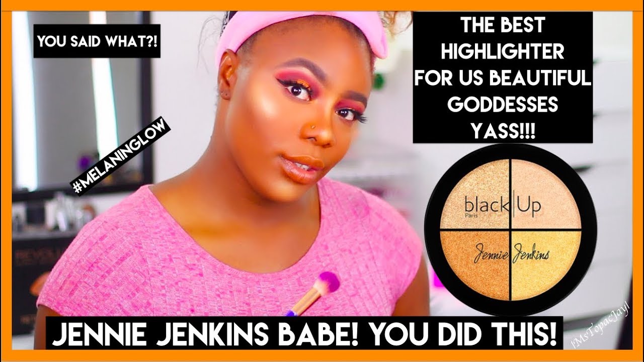 #MELANINGLOW 🌟 | THE PERFECT HIGHLIGHTER FOR US | BLACK UP X JENNIE JENKINS HIGHLIGHTING PALETTE 02