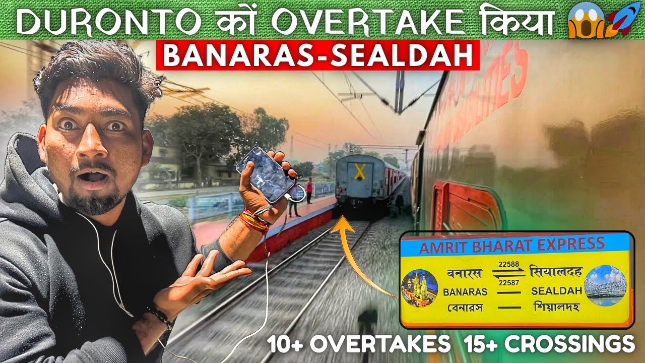“Duronto Shocked😱! India’s Fastest Non Ac Beast: Banaras Sealdah Amrit Bharat🚀|10+ Brutal Overtakes”