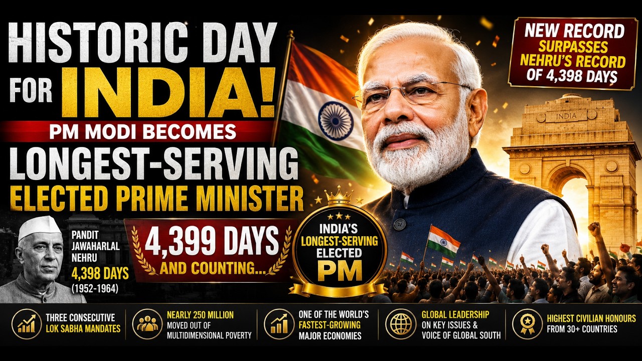 PM Modi Creates History: Becomes India's Longest Continuously Serving Elected Prime Minister