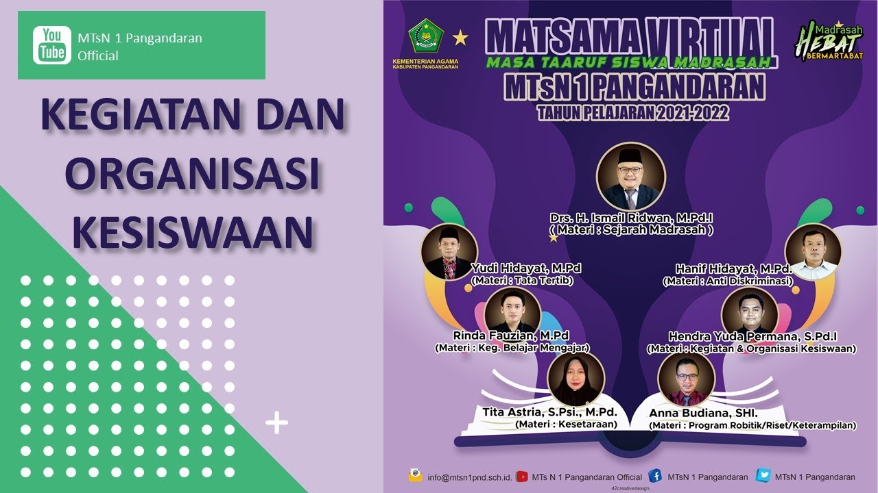 MATSAMA Virtual MTsN 1 Pangandaran - Kegiatan dan Organisasi Kesiswaan