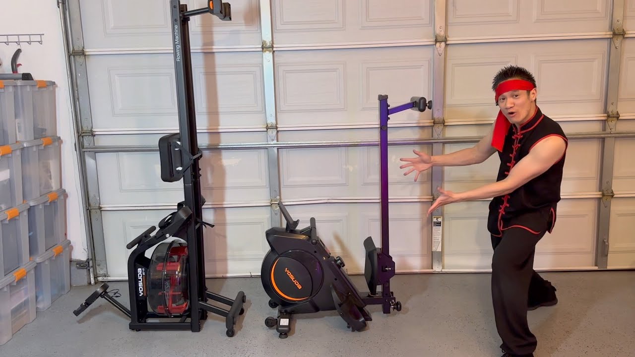 YOSUDA WATER Rowing Vs. MAGNETIC Rowing Machines!  YOSUDA COMPARED! Both are VERY quiet and COMPACT!