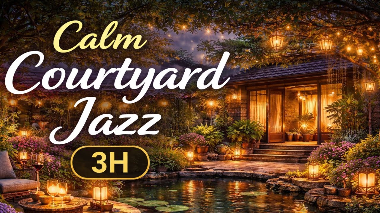 AUMORA | Emotional Calm & Courtyard Jazz ☕🎷 | Deep Relaxation Music (3 Hours)