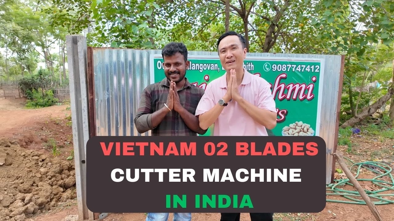I visit my machine 02 blades Cashew cutter machine in Veerakan, Ariyalur, India