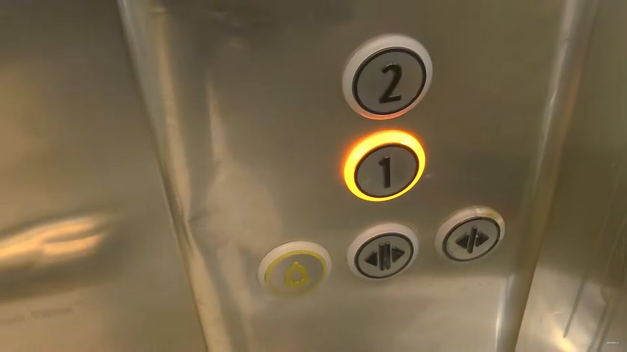 Sweden, Stockholm, Haninge Centrum, KONE elevator - going down