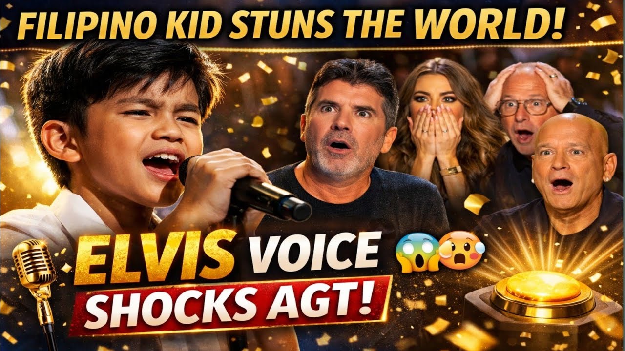 Filipino Kid’s Elvis Voice Leaves AGT Judges in Total Disbelief 😳🎤 | Simon Cowell STUNNED