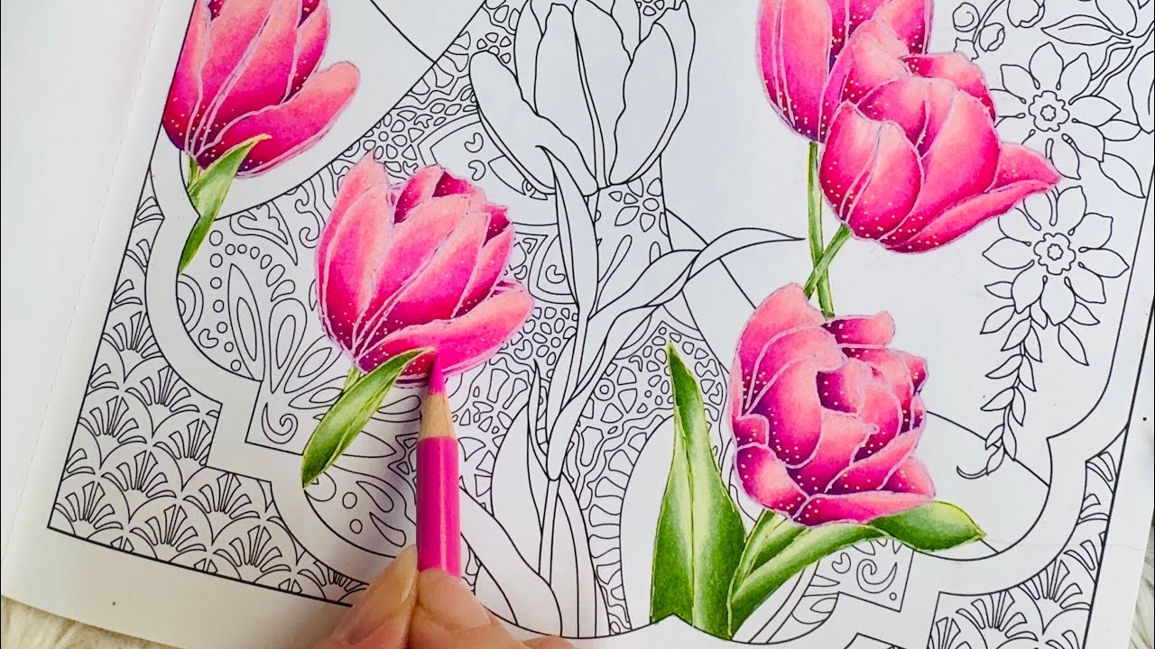 Tutorial 💕 | How to color realistic Flower by prismacolor 🌷