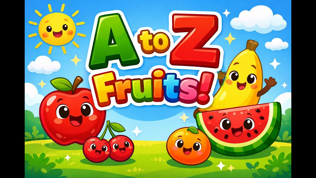 A to Z Fruits Alphabet Song 🍎 | ABC Nursery Rhyme for Kids | Learn Fruits