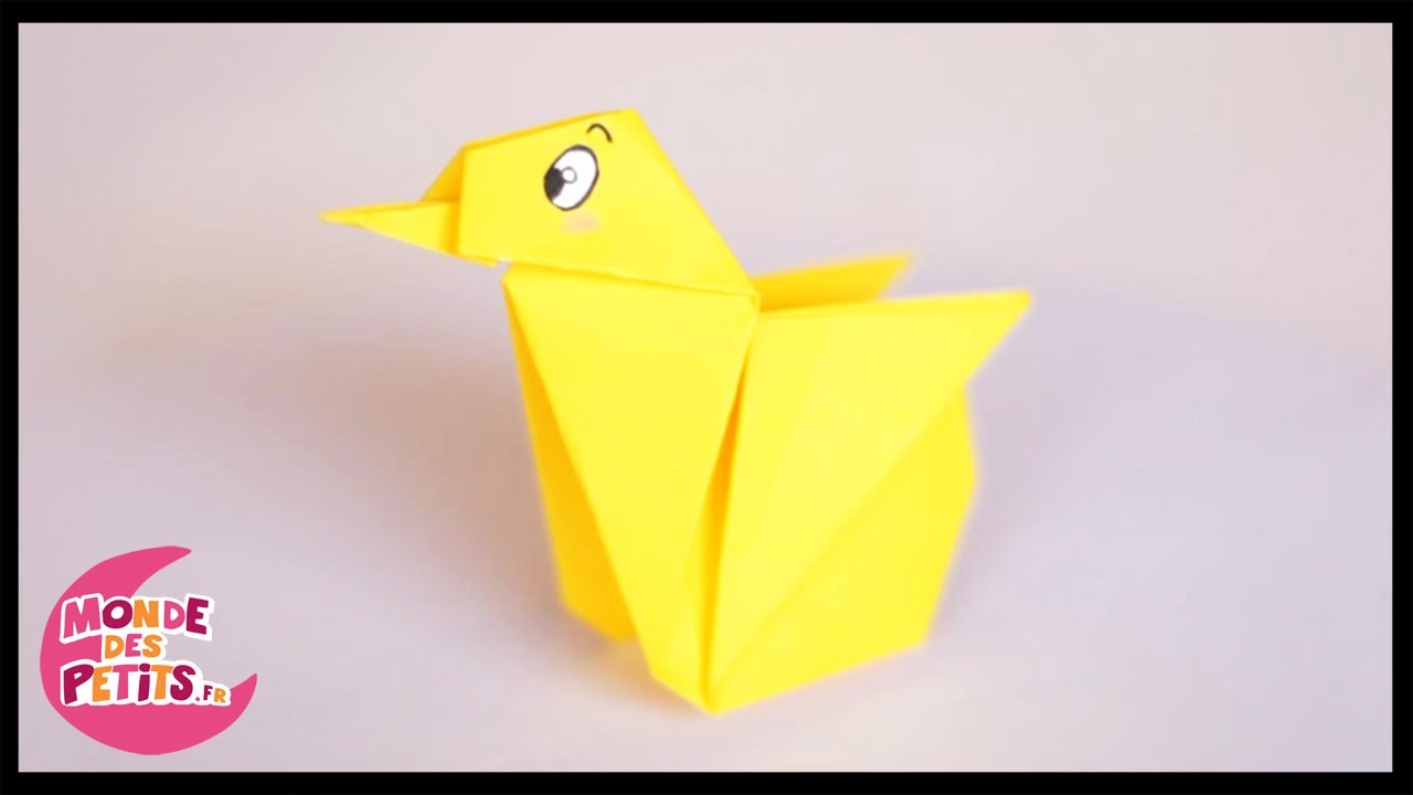 Origami: le poussin en papier