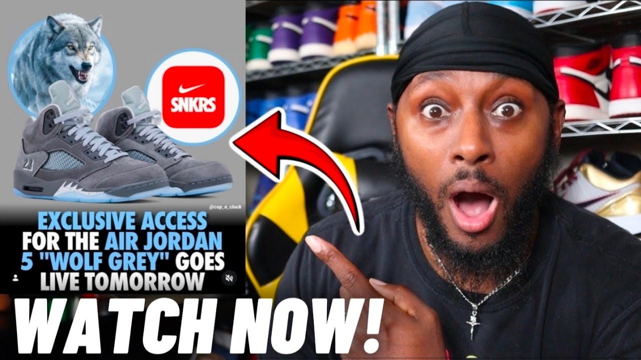 SHOCK DROP?! 🤯 Jordan 5 “Wolf Grey” Hitting SNKRS TOMORROW! 🚨🔥