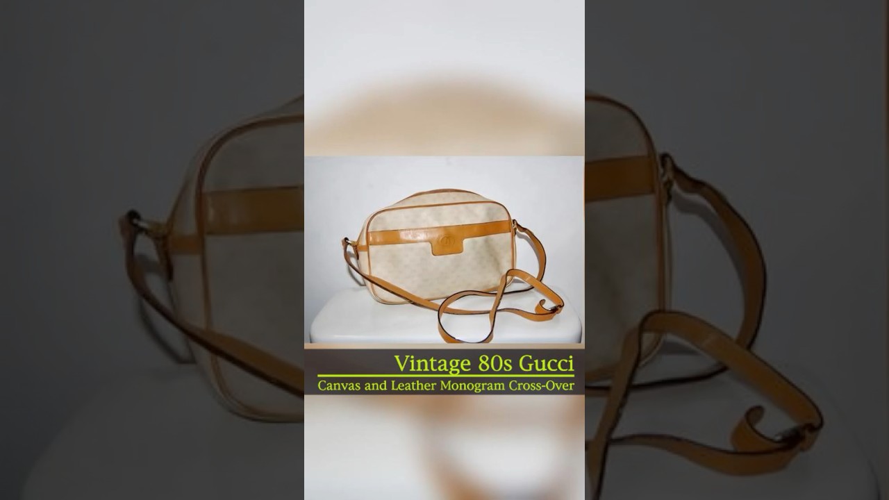 Vintage 80s Gucci | Classic Canvas Shoulder Bag with Character