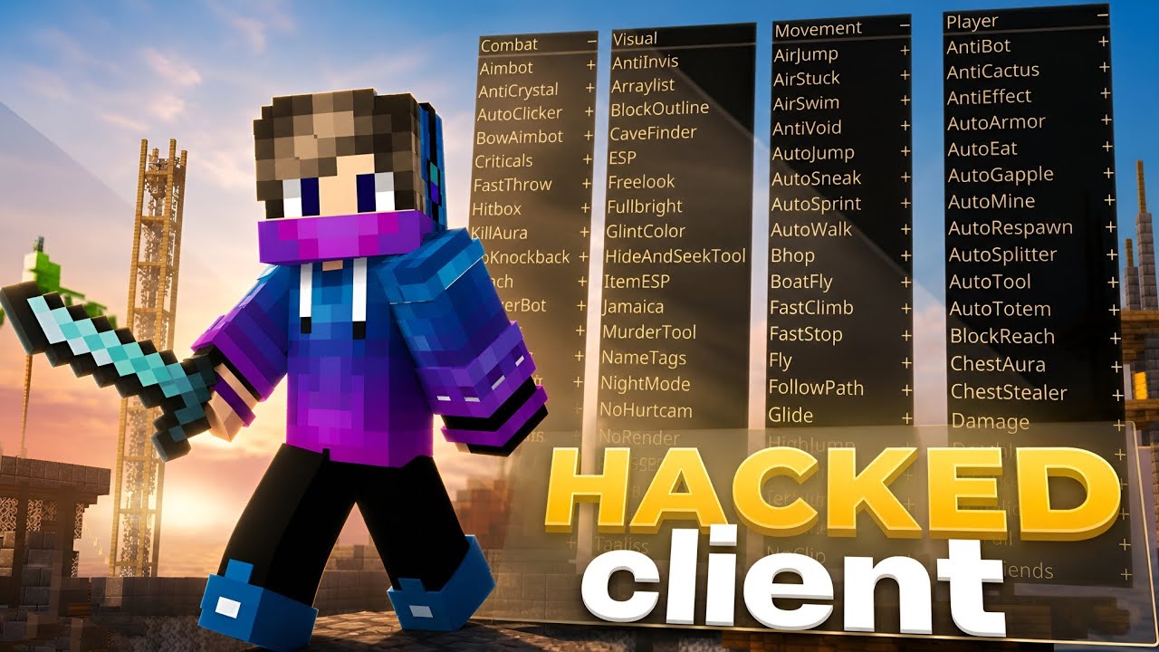 Best Hack Client For MCPE 1.26+ 💀 || Hack Mods For Minecraft Bedrock 🔥
